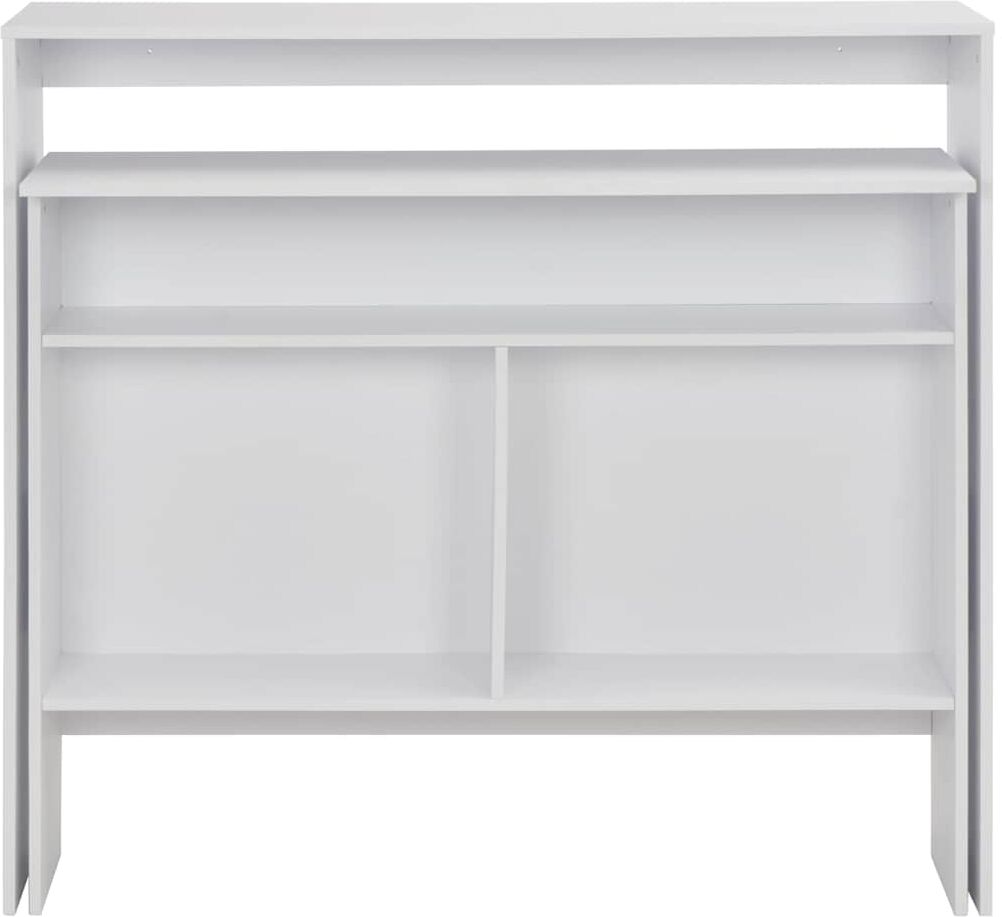 vidaXL Table de bar avec 2 dessus de table Blanc 130x40x120 cm