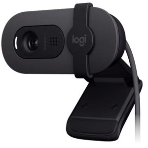 Logitech Webcam BRIO 105, 960-001592, grafit, USB-A, mit Mikrofon und Abdeckung, Full-HD (1080p)