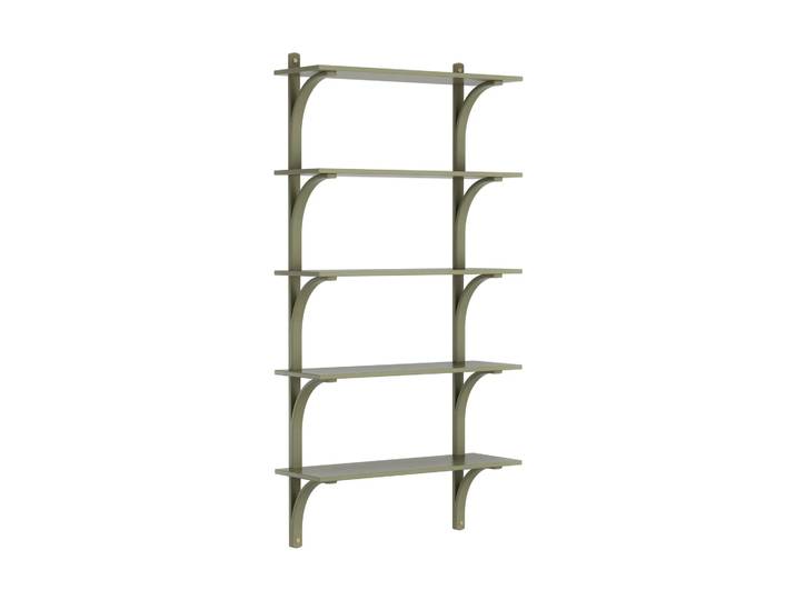 Swedese Étagère Levi à 5 plateau Vert mousse-laiton, 90 cm