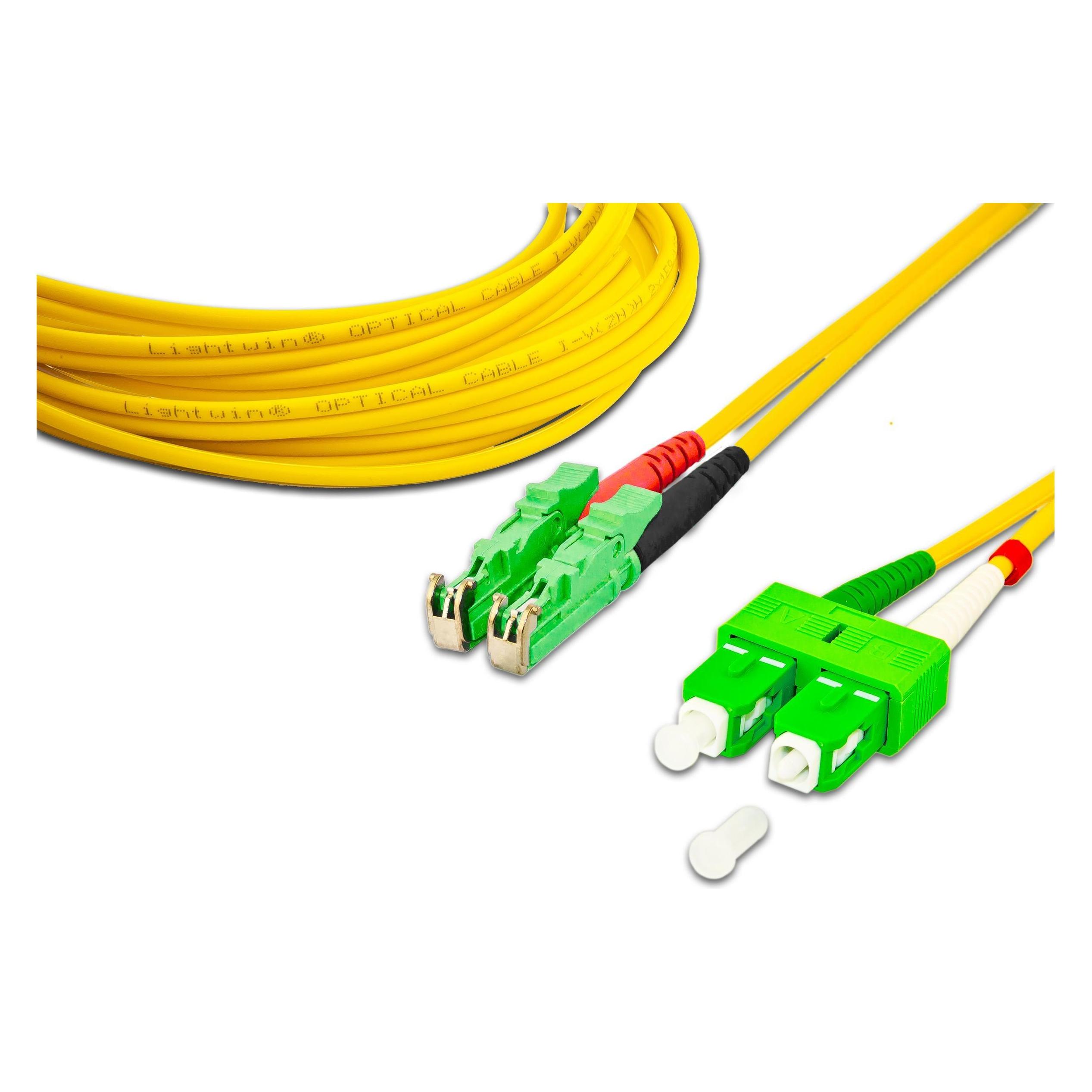 Lightwin LWL-Patchkabel LSH/APC-SC/APC, Singlemode, Duplex, 2m (2 m) (LDP-09 LSHAPC-SC APC 2.0)