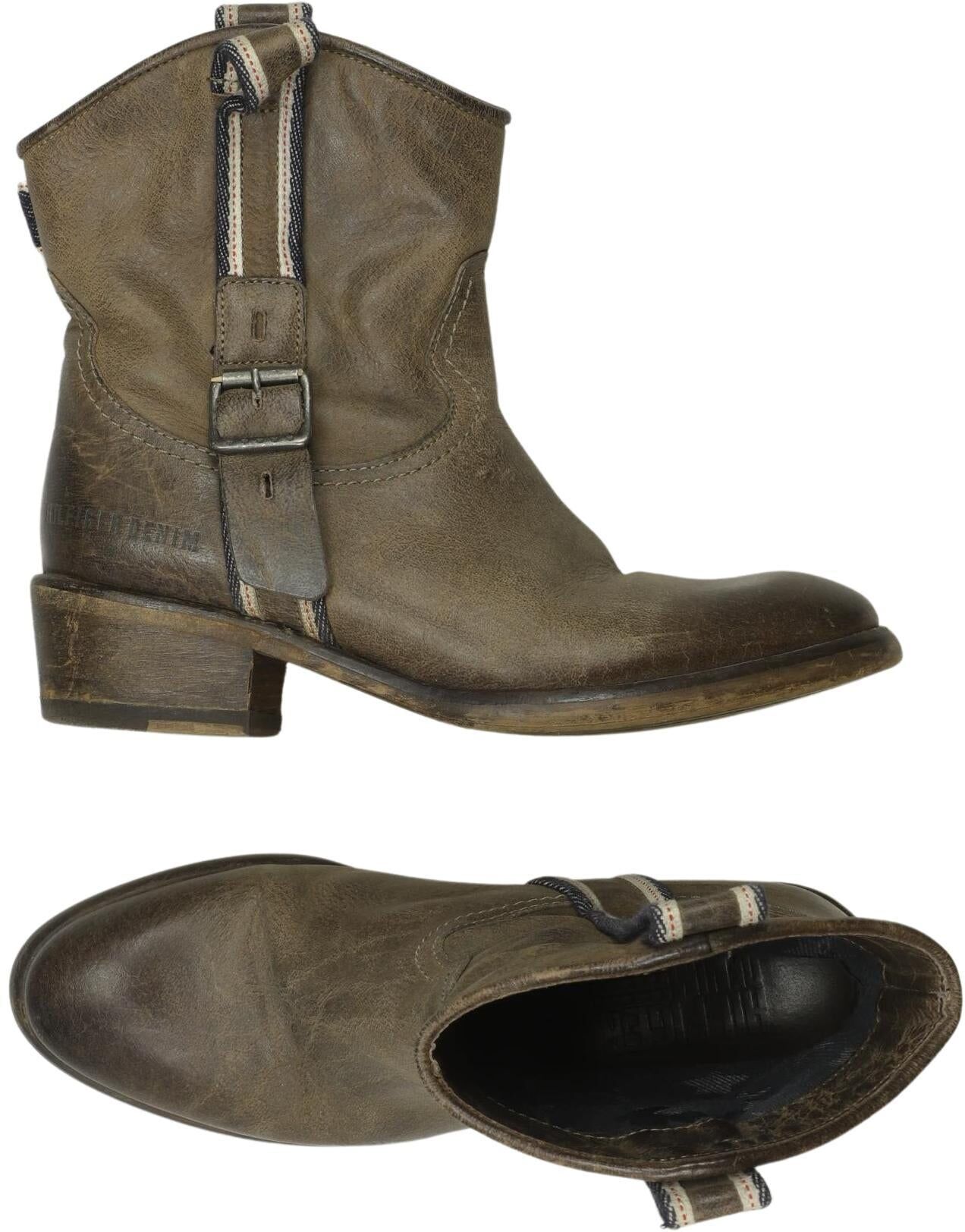 Hilfiger Denim Damen Stiefel, Braun, Gr. EU 36, Leder - Second Hand