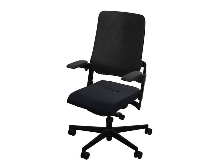 Chaise de bureau ergonomique XILIUM B 45 x 101 x 67cm Noir/Noir