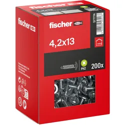 fischer Profilverbinderschraube FPS-FPB 4,2 x 13 ZPF 200 Flachrundkopf Kreuzschlitz PH Vollgew. - 577774