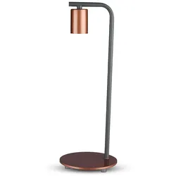 Tischlampe Tischleuchte Wohnzimmerlampe Schwarz-Bronze Schalter Metall H 42 cm