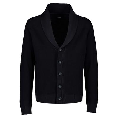 Cardigan LINDBERGH "Cardigan", Herren, Gr. S, schwarz, Obermaterial: 60% Baumwolle, 40% Polyester, unifarben, Strickjacken