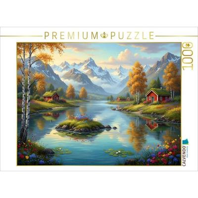 CALVENDO Puzzle Besuch in Norwegen im Herbst | 1000 Teile Lege-Größe 64x48cm Foto-Puzzle für glückliche Stunden