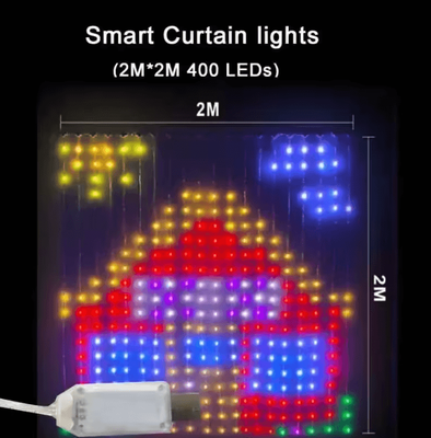 Inspire Curations USB Smart RGB DIY Picture Curtain Lights usb 2x2m 400leds none