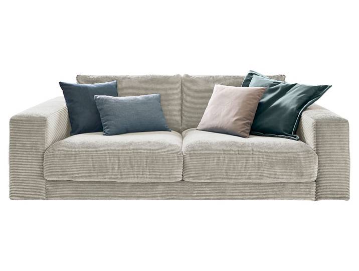 Lounge Handmade Sofa 2-Sitzer LH-SAMBIA, Hellgrau, Cord