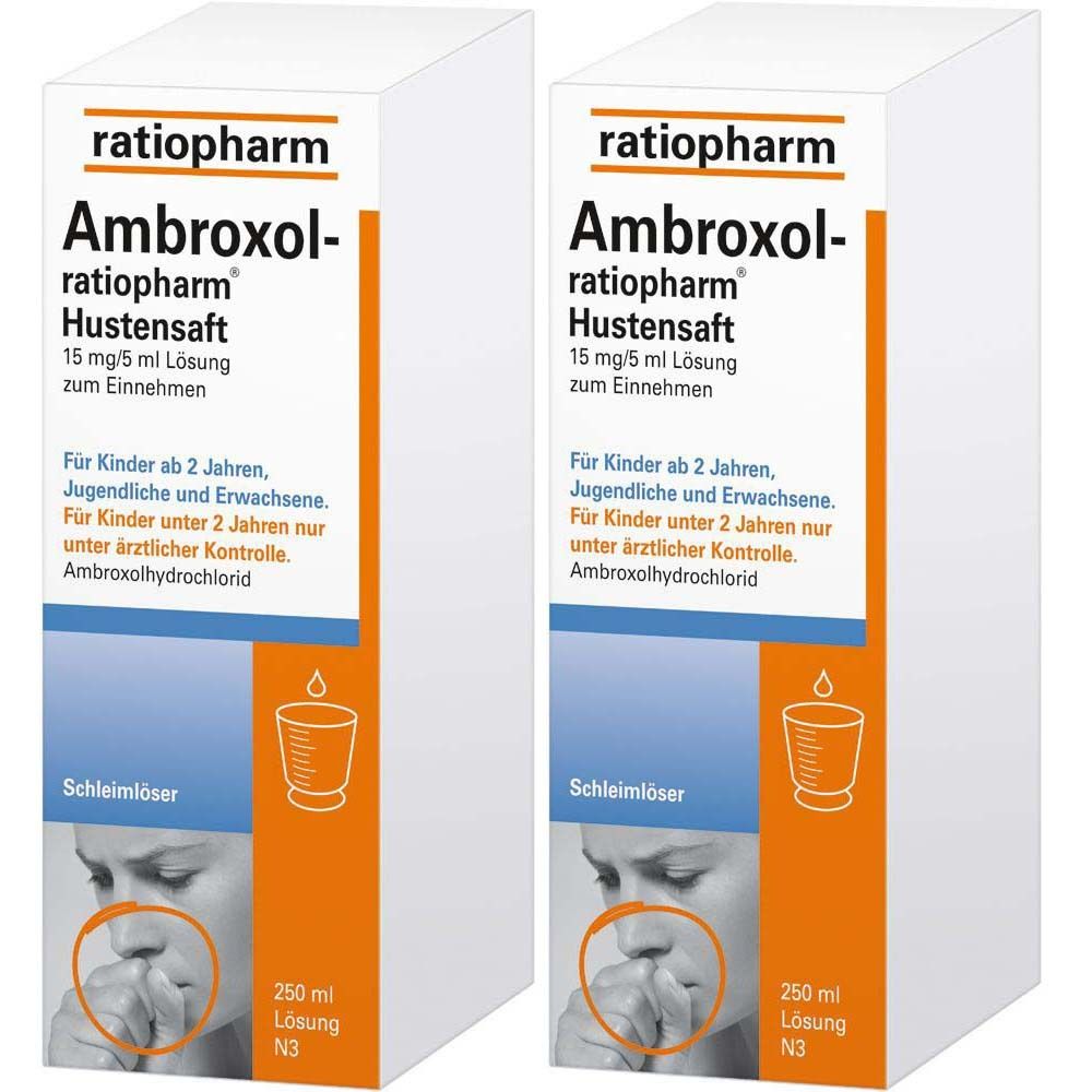 AMBROXOL-ratiopharm Hustensaft 2x 2x250 ml Lösung zum Einnehmen