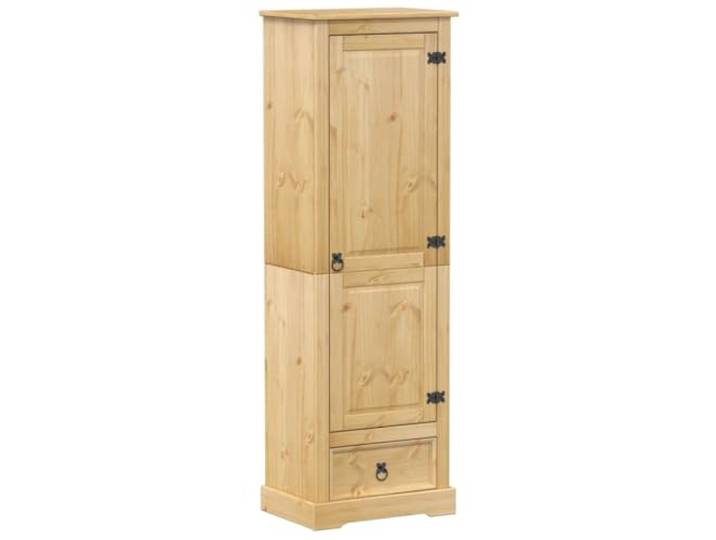 smnyxs Kleiderschrank, 55 x 38 x 170 cm, massives Kiefernholz Metallgriffe, Wandbefestigung im Lieferumfang enthalten, Aufbewahrung für lange Kleidung, Schuhe und Zubehör