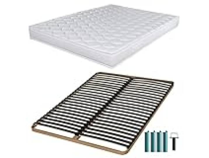 EBAC Literie Matelas et sommier 140x190 Mousse - Montana - Soutien Medium - Fabriqué en France