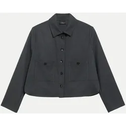 Flanell-Jacke Grau 46