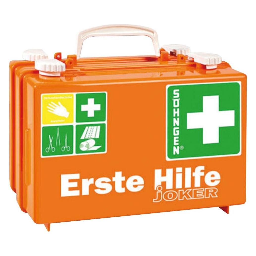 Söngen Erste-Hilfe-Koffer Quick-CD Joker, DIN 13157, 3 Ebenen, m. Drehverschlüssen, inkl. Wandhalterung (HS-494420)