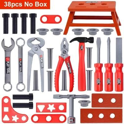 Uplifted Finds Children's Construction Tool Set With Electric Toy Drill 38 Pcs No Box
