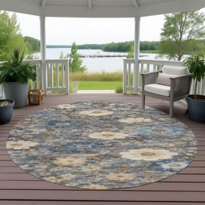 Addison Rugs Machine Washable Indoor/ Outdoor Floral Cheri Chantille Rug