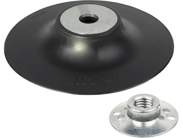 wolfcraft Steunschijf 125 mm voor Haakse Slijpers - Rubber Schuurpad M14