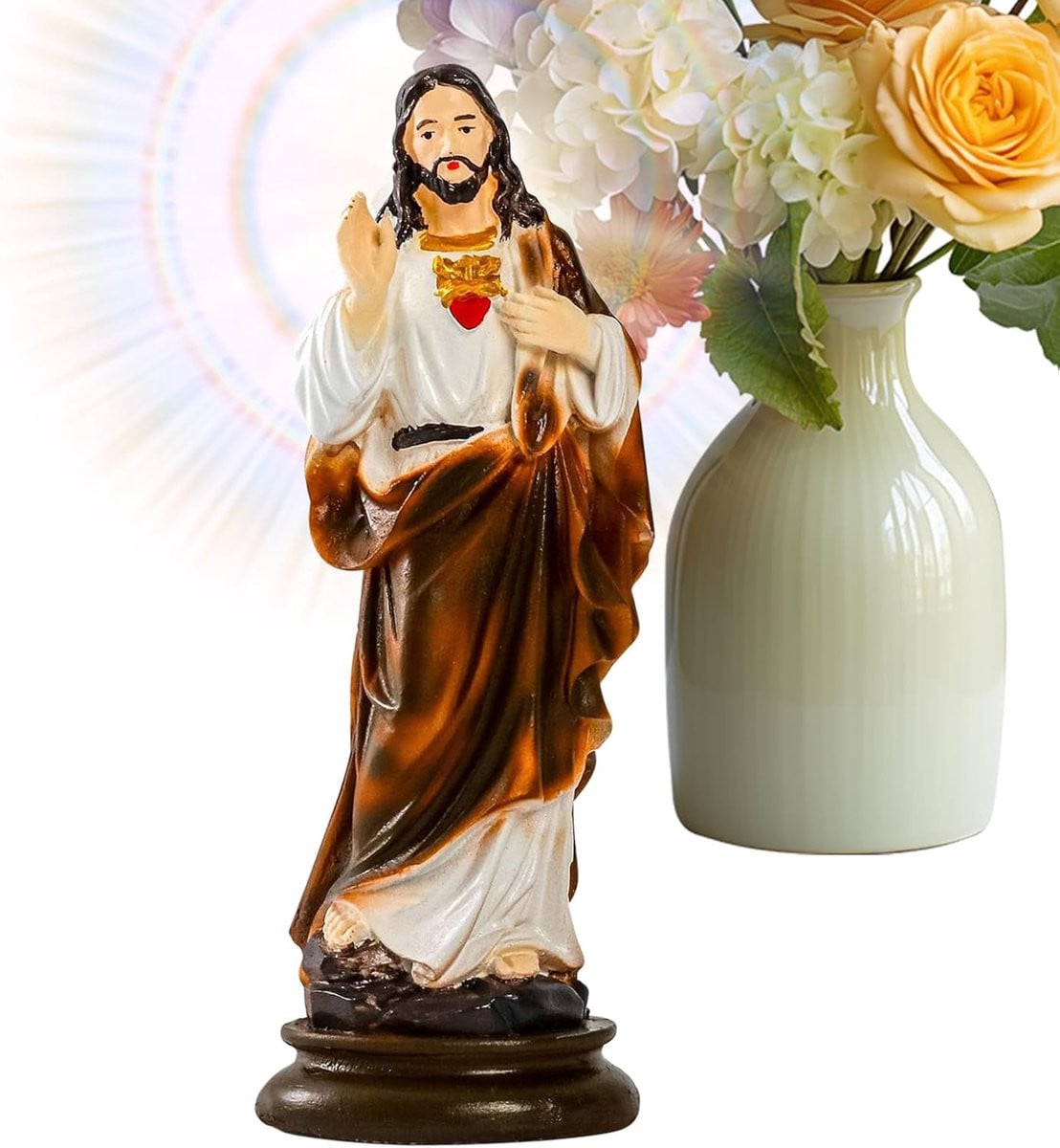 Christus beeldje Jezus figuur voor op tafel, 21 cm