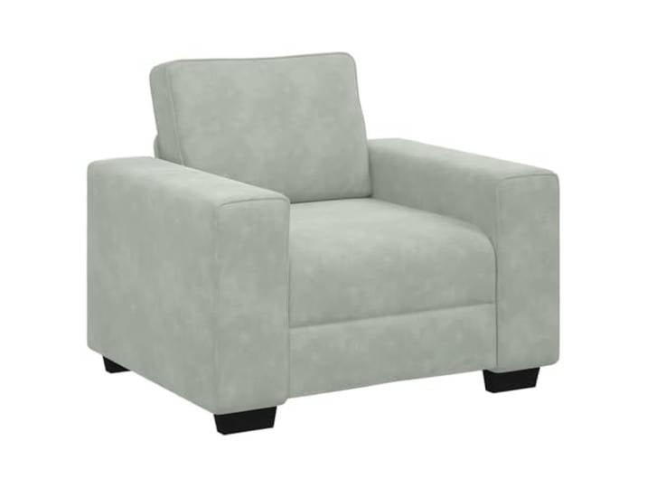 vidaXL Sessel Hellgrau 100x77x82 cm Samt