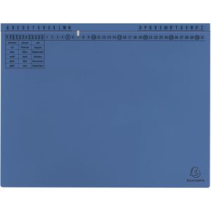 Exacompta Hängehefter 371107B, Exaflex Standard A4, variabel, Tasche, blau, Karton, 25 Stück