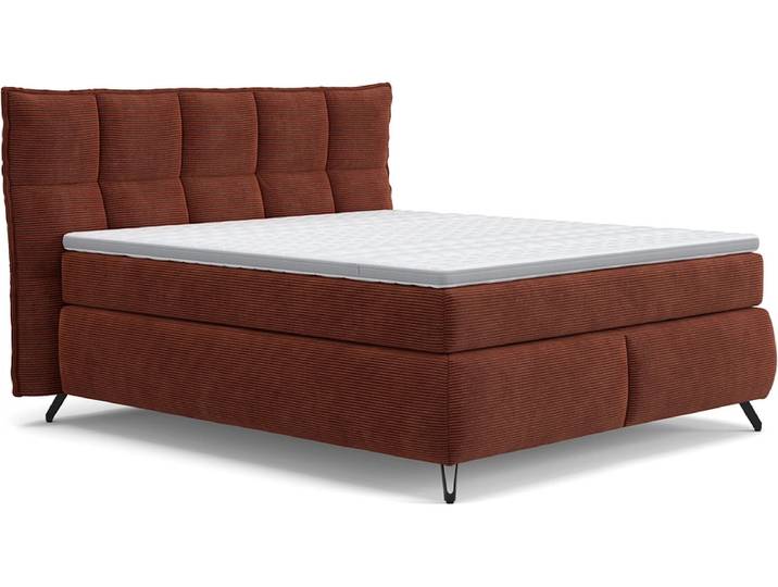 Boxspringbett SWISS HOME STYLE AGATA terrakotta 160x200cm weich