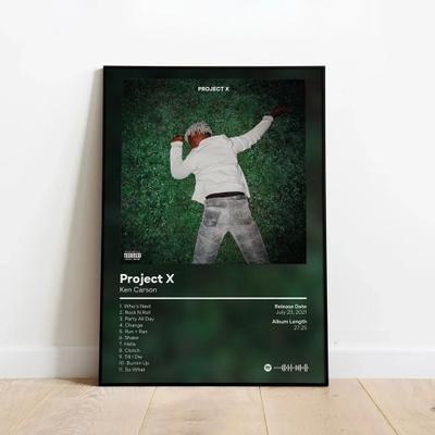 Inspired Finds Ken Carson A Great Chaos Album Poster Custom Hip Hop Canvas Wall Art project X 7.87x11.81in