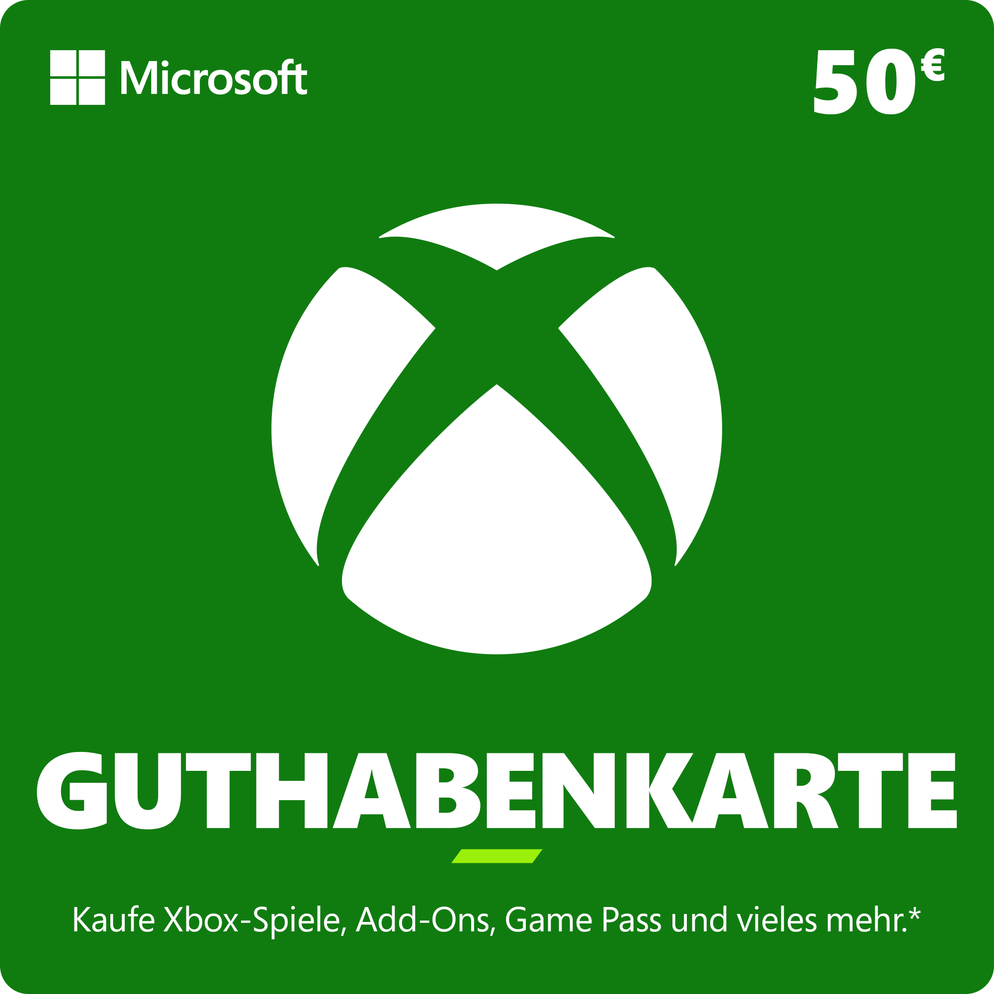 Microsoft Xbox Guthabenkarte 50 EUR K4W-02563