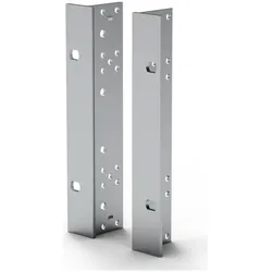 Schroff 19"-Winkel Typ F ohne Grifflöcher für Edelstahldichtung - 19"WINKEL 4HE, Serverschrank Zubehör, Silber