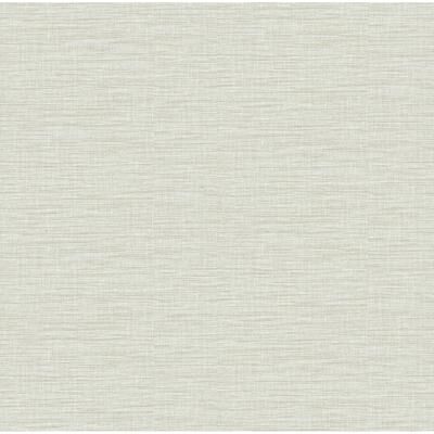 A-Street Prints Lela Silver Faux Linen Wallpaper