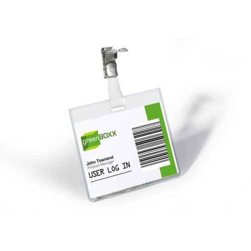 DURABLE Namensschild, oben geschlossen, mit Clip, 90 x 60 mm 25 Stück