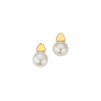 Paar Ohrstecker FIRETTI "Schmuck Geschenk Gold 333 Ohrschmuck Ohrringe Perlen", gold (gelbgoldfarben, weiß), Ohrringe, Damen, 7mm, Gelbgold 333 Perlen, Gelbgold 333, Perlen, mit Süßwasserzuchtperle