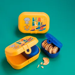 Koziol Pascal Ready Mini SpongeBob Squidward Lunchbox Set 3 teilig honey yellow