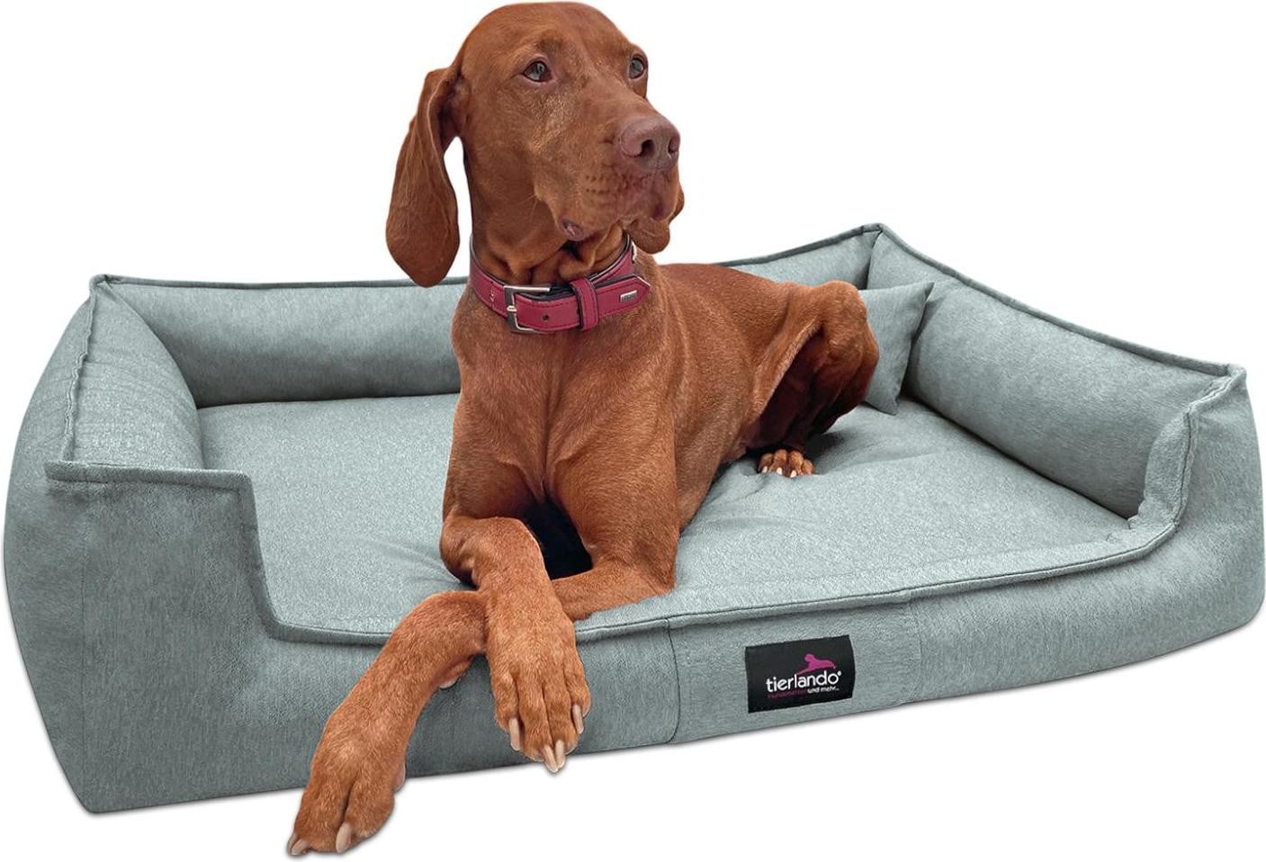 Tierlando Orthopedisch hondenbed Gustav Scandi Chic - XL - 130 x 100 cm - Zeegrijs