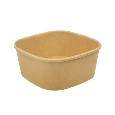MONOUSO - Verpackung Quadratische aus Kraftkarton 500ml 13x13x5,6cm (50 Stück)