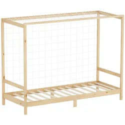KINDERBETT Fußballtor 90x200 cm Natur