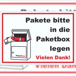 HB-Druck Pakete Paketbox Aufkleber A0 (841x1189mm)