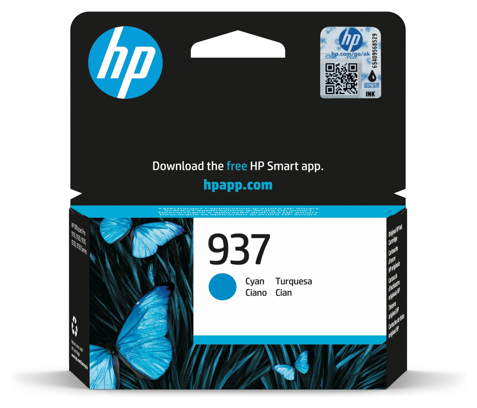 HP 937 Genuine Cyan Inktcartridge