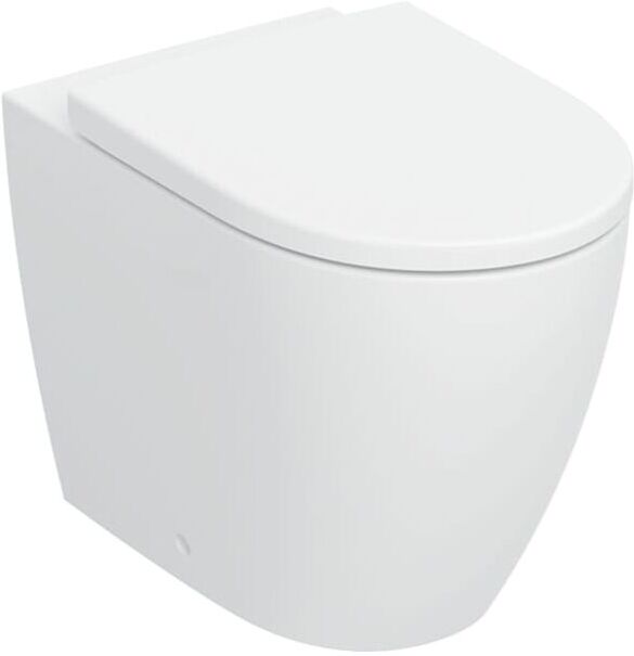 Geberit iCon  Stand-Tiefspül-WC-Set 503080JT1 35,5x56cm, wandbündig, geschlossenes Keramikdesign, mit WC-Sitz, Weiß matt