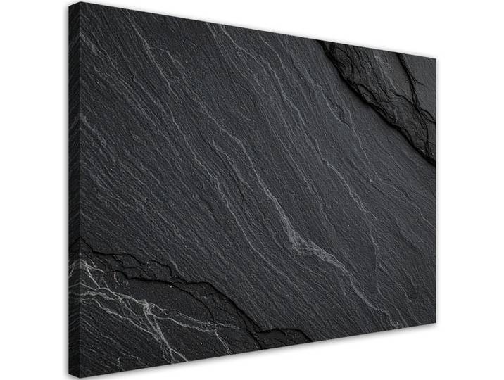 Feeby Leinwandbild Stein Schieferstruktur 100x70cm, Grau, Abstrakt, Rechteckig, 100x70 cm, Bilder & Rahmen, Bilder, Leinwandbilder