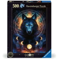 Ravensburger Puzzle Leuchtender Wolf, 500 Teile
