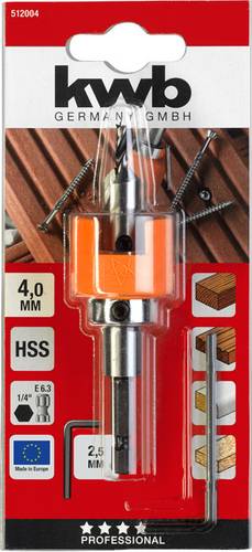 Kwb 512004 Holz-Spiralbohrer 1 Stück 4mm 1St.
