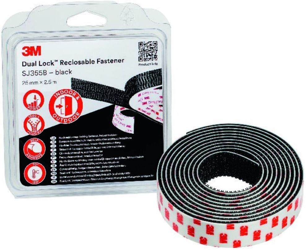 3M Dual Lock" SJ354B schwarz 25mmX2.5m (7100123339)