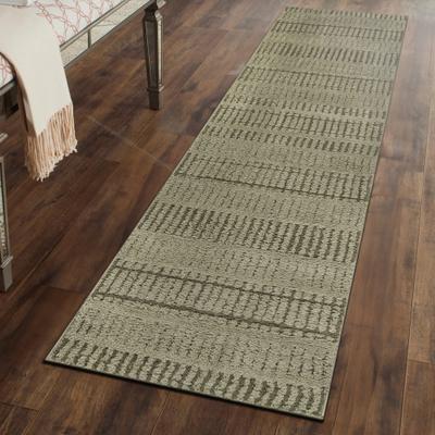 World Rug Gallery Vertical Dash Power Loomed Soft Shag High-Low Indoor Area Rug