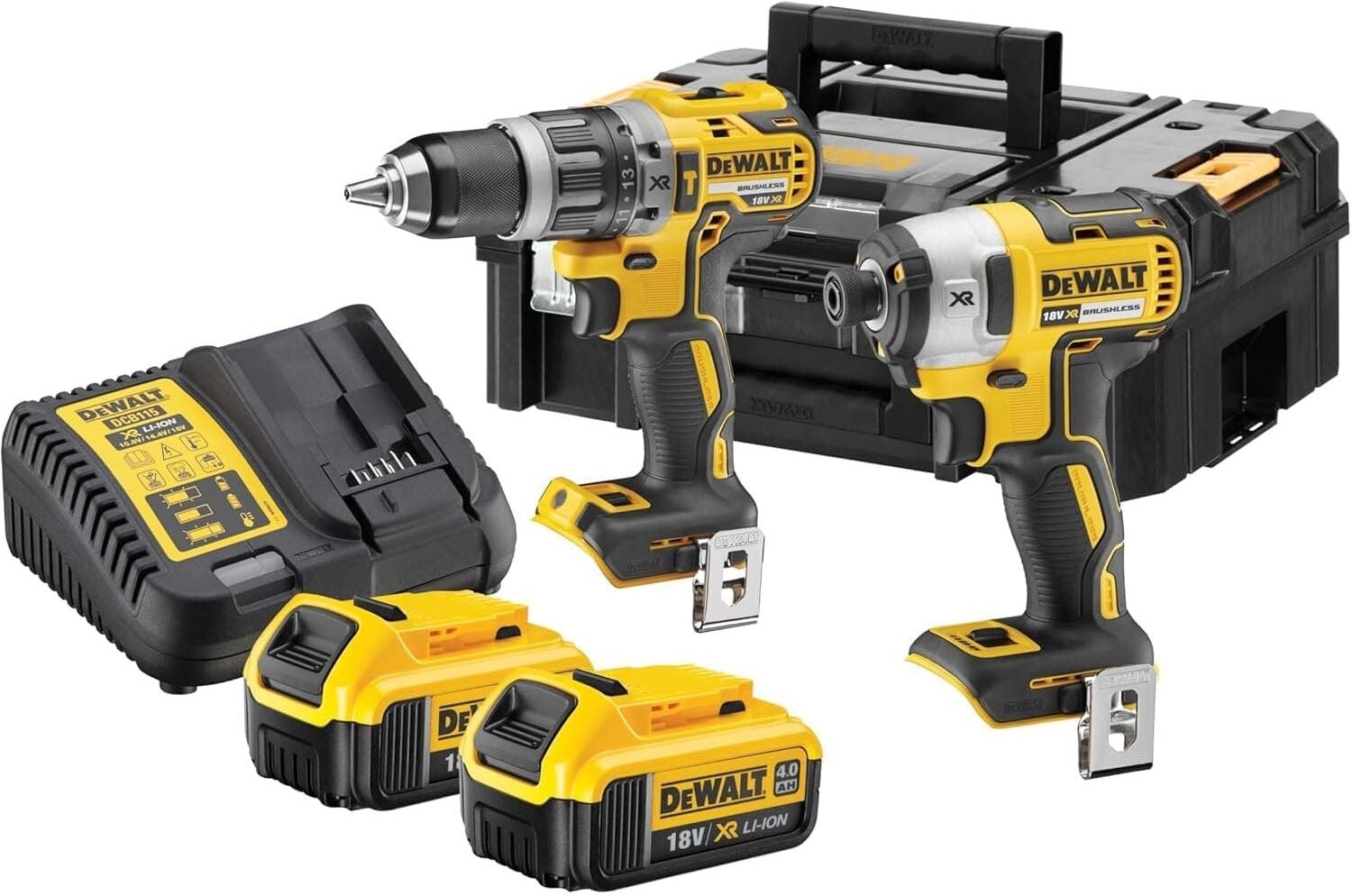 DeWalt DCK266M2T-GB 18V XR Brushless Twin Kit 2 x 4.0Ah