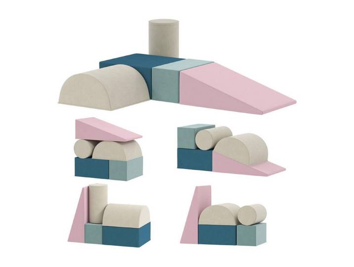 FELIXLEO Kletterspielzeug Kleinkinder abnehmbar Bezug Indoor Spielset Krabbeln Spielbausteine
