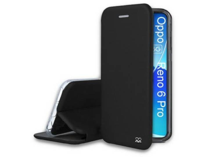 Ibroz - Etui Oppo Reno 6 Pro Cuir Noir