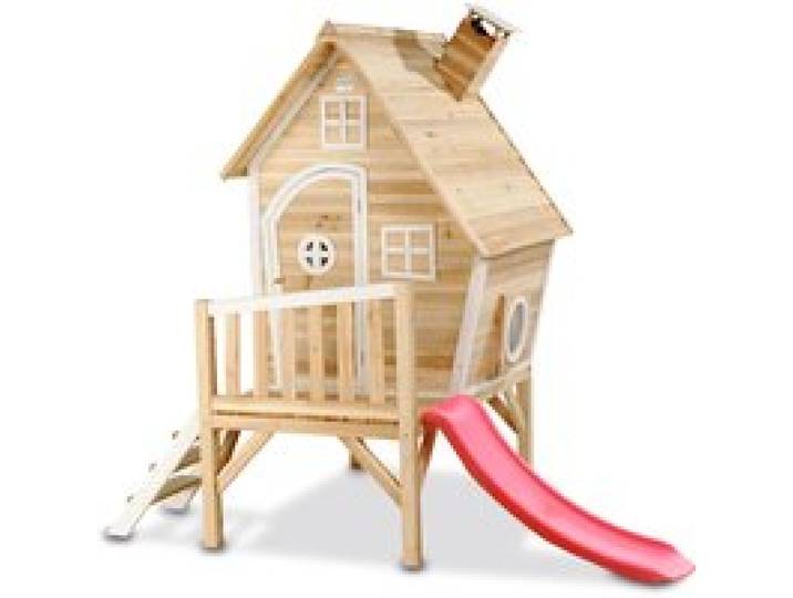 EXIT Maisonnette en bois avec toboggan Fantasia 300 (crème)