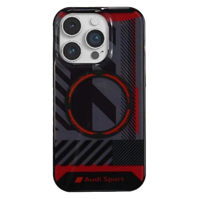 Audi IML Sport MagSafe Case iPhone 14 Pro Max 6.7" czarny/black hardcase AU-IMLMIP14PM-RSQ/D2-BK (AUDI000098-0)