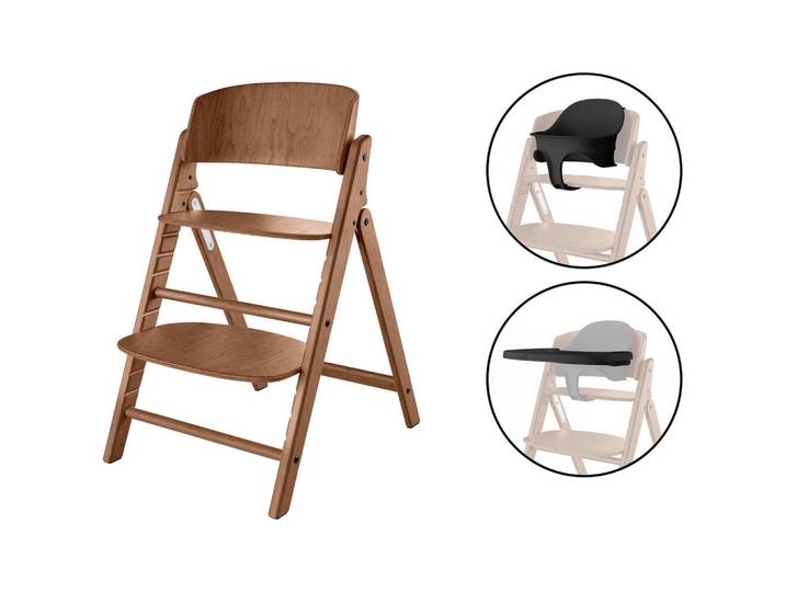 cybex Gold Hochstuhl Click\u0026Fold 3 in 1, Hellbraun, Holz, Kunststoff, 3-teilig, Buche, 47.3x84.3x69.9 cm, CE, höhenverstellbar, zusammenklappbar, Babymöbel, Hochstühle & Zubehör, Hochstühle