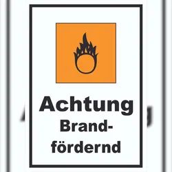 HB-Druck Schild Gefahrensymbol Brandfördernd Brand hochkant A4 (210x297mm)