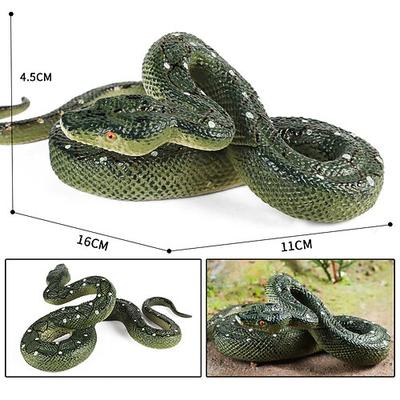 realistische Schlangenspielzeug-Gummischlangenfigur für Halloween-Streich-Requisiten, lebensechte Gummischlangen-Boa-Constrictor-Figuren, Vögel erschrecken, Garten-Requisiten,